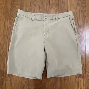 Lululemon Commission Relaxed Fit Khaki Chino Shorts 11”‎ Inseam Men's Size 36